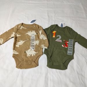 Baby Boy Long sleeve onesies bundle 0-3 months